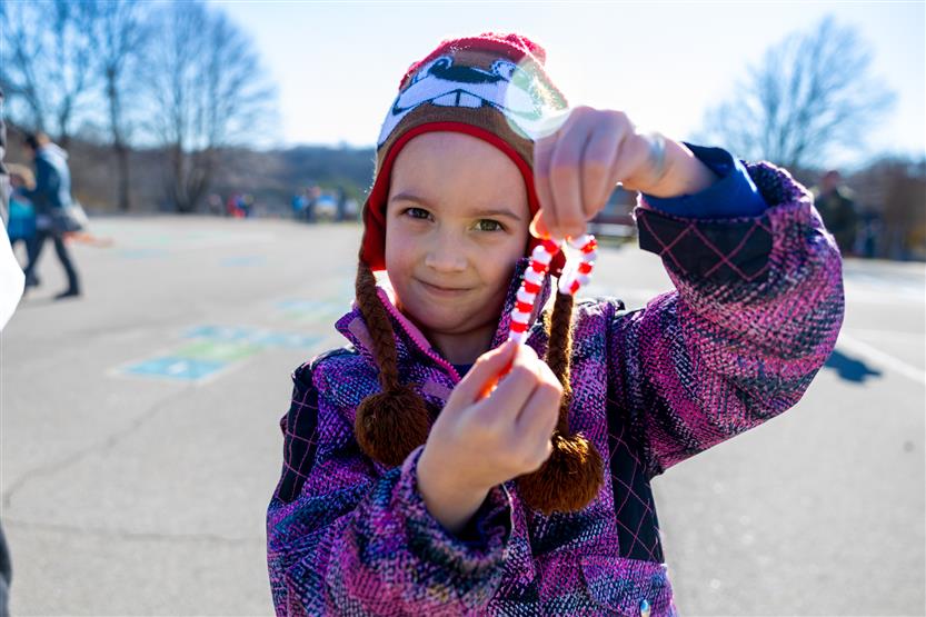 Students enjoy Candy Cane Lane